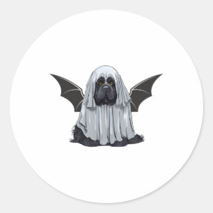 Sticker Rond Je Suis Bat Ghost Dog. Chien mignon Habillé Comme 