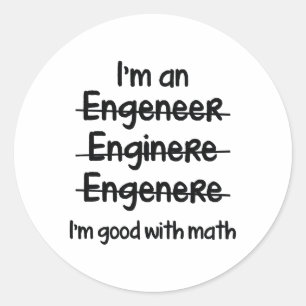 Sticker Rond Je suis bon avec les maths