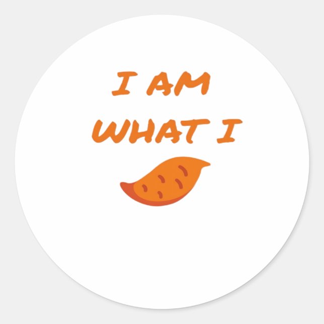Sticker Rond Je suis ce que je Yam Classic (Devant)