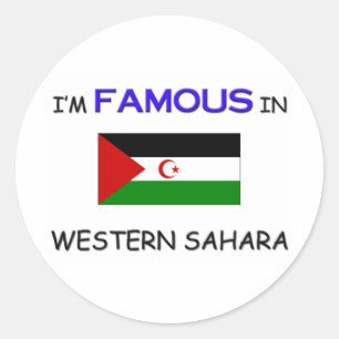 Sticker Rond Je suis célèbre en SAHARA OCCIDENTAL