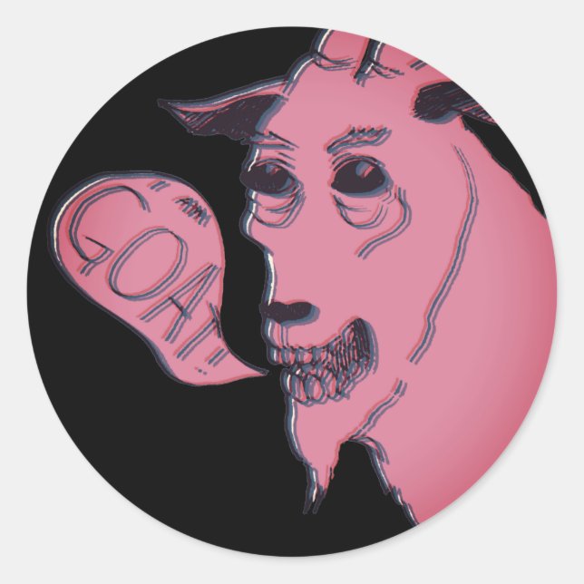Sticker Rond Je Suis Chèvre (Devant)