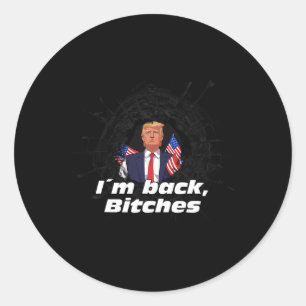 Sticker Rond Je suis Ck Trump 2024 Patriotic Take America Ck El