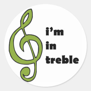 Sticker Rond Je suis dans Treble