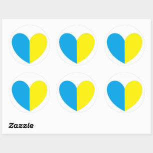 Sticker Rond Je Suis Du Coeur De L'Ukraine
