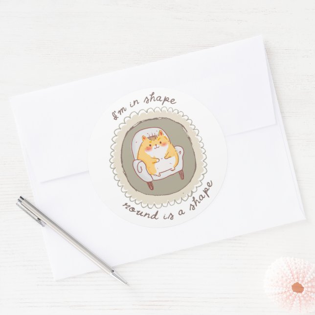 Sticker Rond Je suis en forme (Enveloppe)