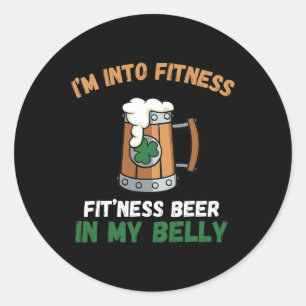 Sticker Rond Je suis en forme d'adapter cette bière dans mon pe