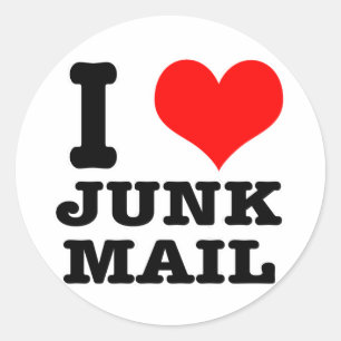 STICKER ROND JE SUIS FAN (J'AIME) DE LA PUBLICITÉ NON SOLLICITÉ