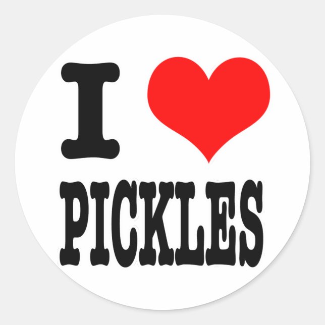 STICKER ROND JE SUIS FOU DES CORNICHONS (Devant)