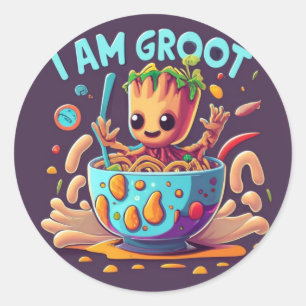 Sticker Rond Je suis Groot