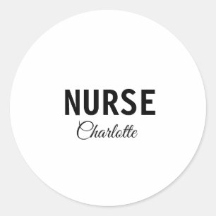 Sticker Rond Je suis infirmière médecin expert ajouter votre no