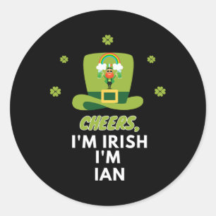 Sticker Rond Je Suis Irlandais Je Suis Ian