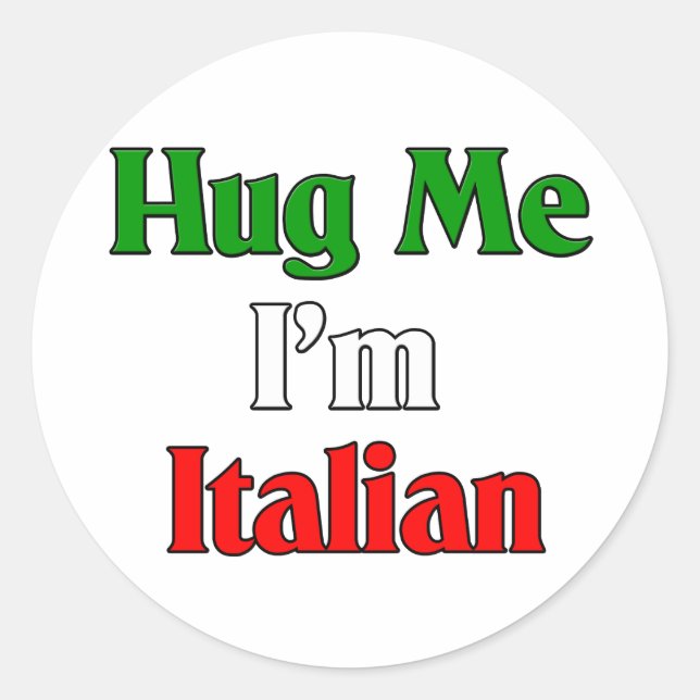 Sticker Rond Je suis Italien (Devant)