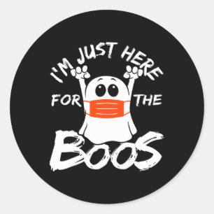 Sticker Rond Je suis juste ici pour le poulet drôle de Boos Hal