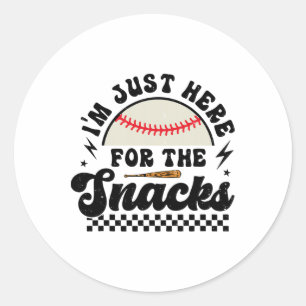 Sticker Rond Je suis juste ici pour les snacks Bysebyll Sister