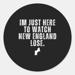 Sticker Rond Je suis juste là pour regarder la Nouvelle-Anglete