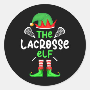 Sticker Rond Je suis la famille de Noël des elfes de crosse à j