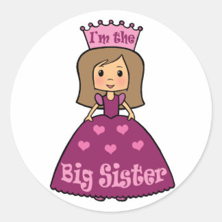 Sticker Rond Je suis la grande soeur