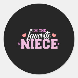 Sticker Rond Je Suis La Nièce Préférée