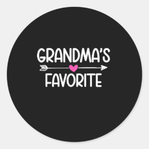 Sticker Rond Je suis la petite-fille préférée de grand-mère Hum