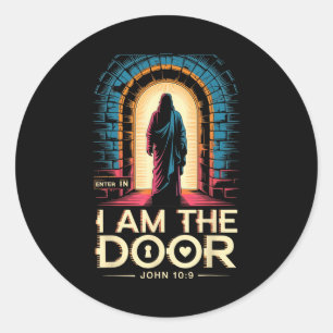 Sticker Rond Je Suis La Porte Christian Streetwear Esthétique J