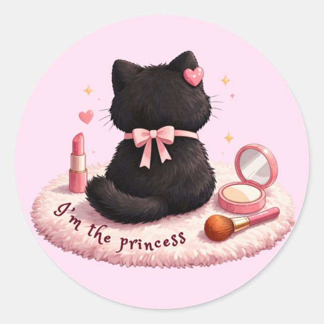 Sticker Rond Je suis la Princesse (Devant)