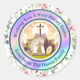 Sticker Rond Je suis la résurrection et la vie