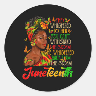 Sticker Rond Je Suis La Tempête Les Femmes Noires Mois De L'His