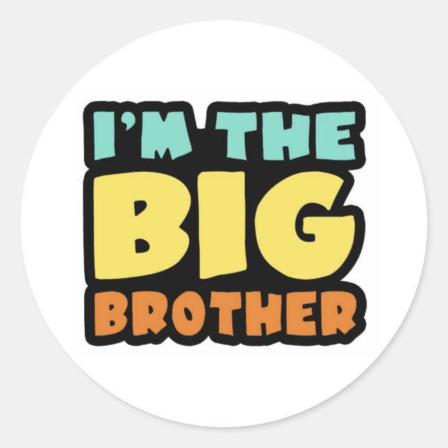 Sticker Rond Je suis le Big Brother (Devant)