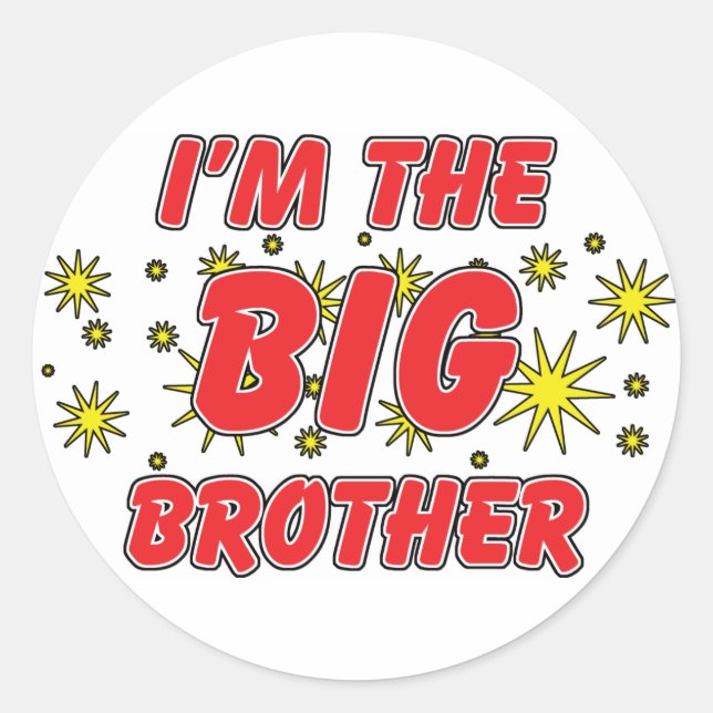 Sticker Rond Je suis le Big Brother (Devant)