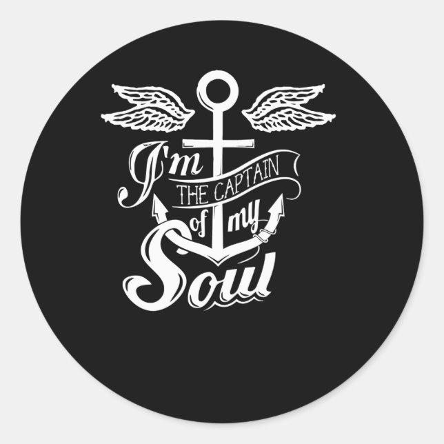 Sticker Rond Je suis le Capitaine de mon âme (Devant)