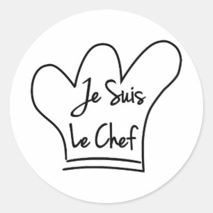 Sticker Rond Je Suis Le Chef