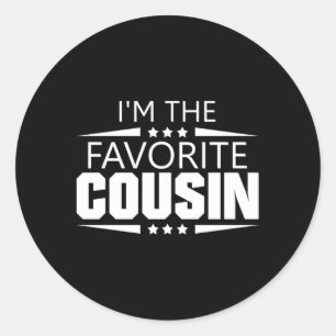 Sticker Rond Je Suis Le Cousin Préféré