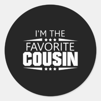 Sticker Rond Je Suis Le Cousin Préféré