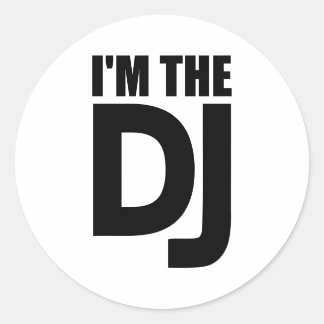 Sticker Rond Je suis le DJ (Devant)