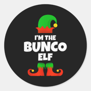 Sticker Rond Je suis le lutin de Bunco Famille Pyjama Noël Drôl