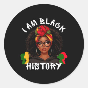 Sticker Rond Je Suis Le Mois De L'Histoire Des Noirs Filles Afr
