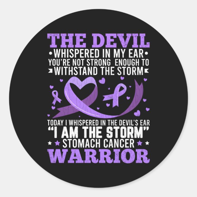 Sticker Rond Je Suis Le Mois De Sensibilisation Au Cancer De L' (Devant)