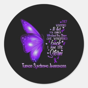 Sticker Rond Je Suis Le Papillon De Sensibilisation Au Syndrome