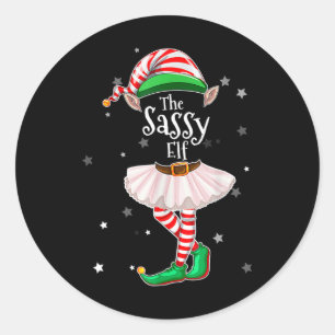 Sticker Rond Je Suis Le Sy Elf Noël Correspondant Pour Adolesce