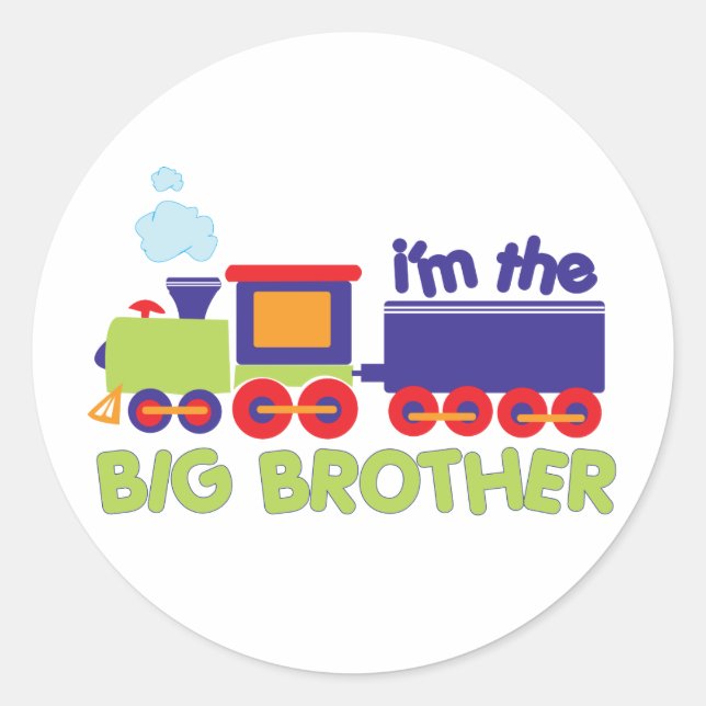 Sticker Rond Je suis le T-shirt Big Brother Train (Devant)