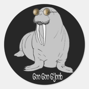 Sticker Rond Je suis le Walrus