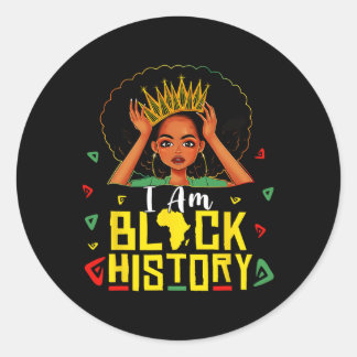 Sticker Rond Je suis les femmes de l'histoire noire Mois de l'h