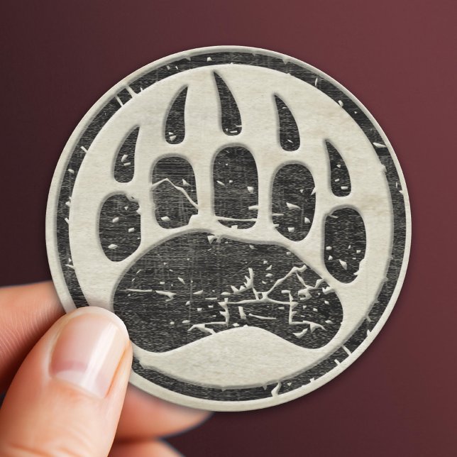 Sticker Rond Je suis MAMA GRIZZLY (Patriotic Sticker)