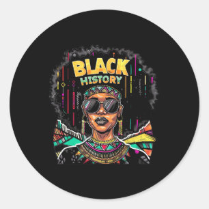 Sticker Rond Je Suis Noir Histoire Mois African Pride Black Poi
