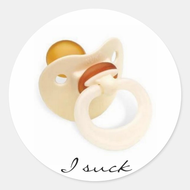 Sticker Rond Je suis nul (Devant)