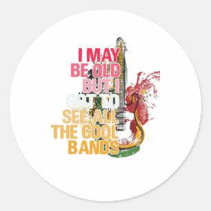 Sticker Rond Je Suis Peut-Être Vieille Mais J'Ai Compris Que Je