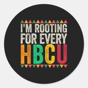 Sticker Rond Je suis pour chaque diplômé Hbcu Hbcu College