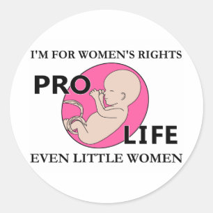 Sticker Rond Je suis pour de petites femmes de droits de la