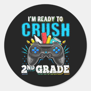 Sticker Rond Je suis prêt à écraser 2e année Ck à l'école Vidéo