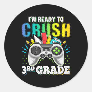 Sticker Rond Je suis prêt à écraser 3e année Ck à l'école Vidéo